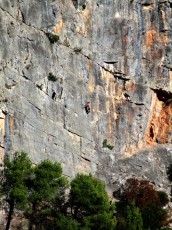 Rock climbing at Caunes